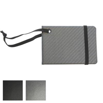 Image of Carbon Fibre Effect Notebook Style Luggage Tag