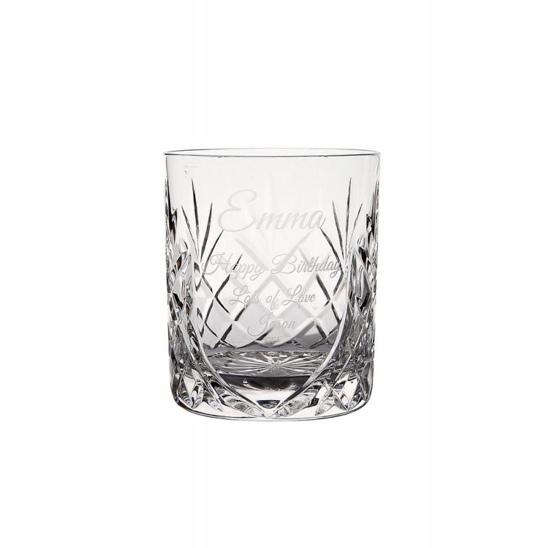 Image of 400ml Glencoe Lead Crystal Panel Whisky Tumbler