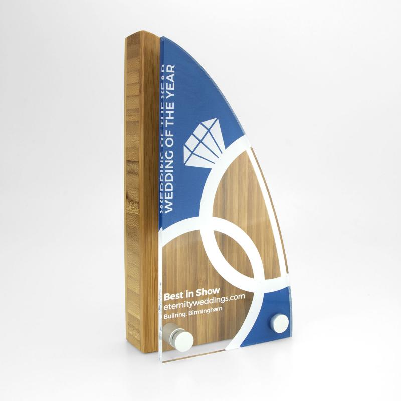 Image of Shaped Bamboo Award with Acrylic Front