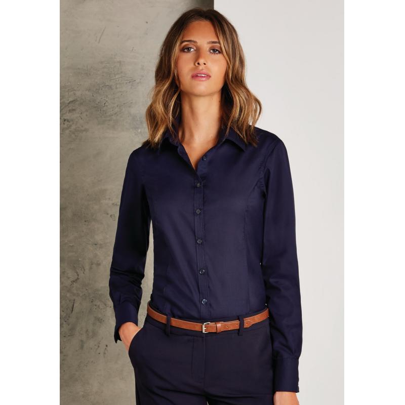 Image of Tailored Fit Long Sleeve Business Shirt