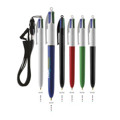 Image of BIC® 4 Colours ballpen + Lanyard BritePix™