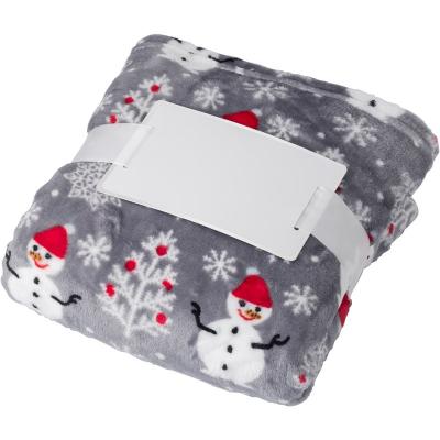 Image of Flannel fleece snowmen blanket (260 gr/m2)